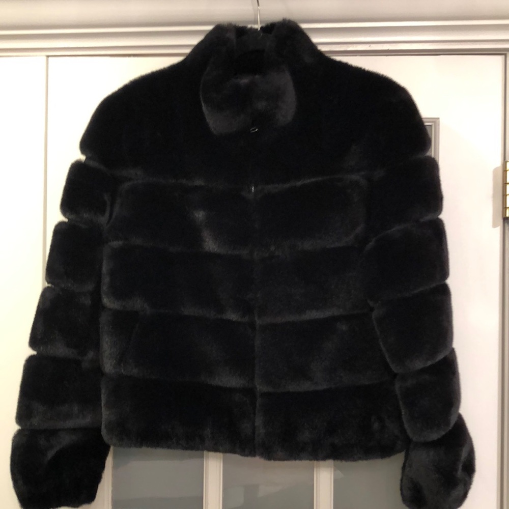 Generation Love Jodi Faux Fur Black Jacket